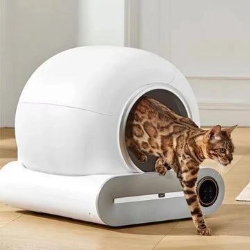 Slimme Serie Kattenbak Volledig Automatisch Grote Capaciteit Half Afgesloten App Bediening Voor Katten Eigenaren Apsilon