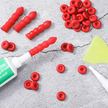Caulk Cap Glass Glue Tip Sealing Cap Barrel Glue Mouth Protective Cover Caulking Gun Nozzles Cap Red Caulk Saving Cap Apsilon