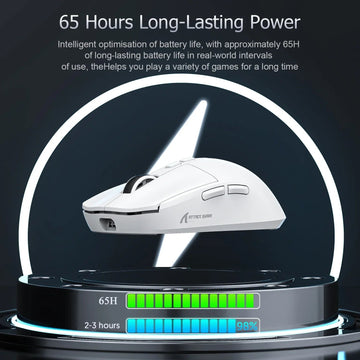 Attack Shark - Muis - PAW3395 Bluetooth Tri-Mode - RGB Touch Magnetische Oplader - Gaming - Voor Gamers - Model X6 Apsilon