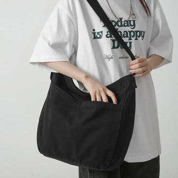 Canvas Serie - Schoudertas - Groot Capaciteit - Solide Kleur - Crossbody - Voor Studenten - Model 2023 Apsilon