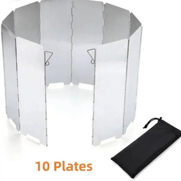 Aluminium Legering - Fornuis Windscherm - Ultralicht - Opvouwbaar - Kamperen - Voor Outdoor Liefhebbers - Model 8/10 Platen Apsilon