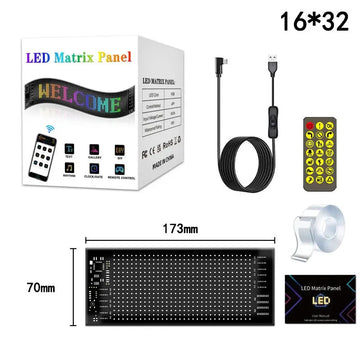LED Ogen - LED Matrix Paneel - Fel RGB Lichten - App Besturing - Scrollend - Voor Vrachtwagen - Model 2121 Apsilon