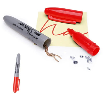 Creative Fake Red Black Marker Pen Hidden Compartment Sight Diversion Safe For Home Office Hide Necklace Money Small Valuables Apsilon