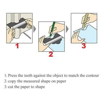 Profile Serie - Contour Gauge - Precisie Kopieerder - Snijmal Voor Tegels - Meettool - Voor Timmerlieden - Model Basic Apsilon