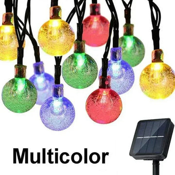 Solar String Lights Outdoor Crystal Fairy Light Chritmas Garland 8 Modes Waterproof Patio Light for Garden Party Decor Apsilon