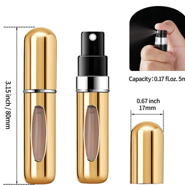 Essentiele Parfumserie - Vernevelaar - Draagbaar - Mini Hervulbaar - Aluminium Spuit - Voor Reizigers - 5ml Model Apsilon