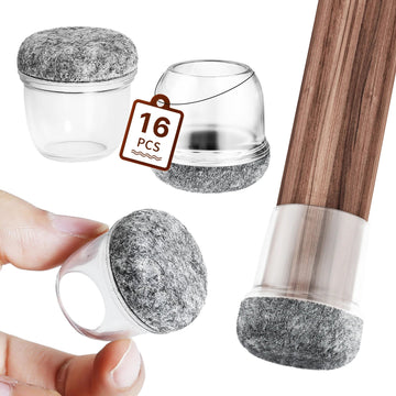 Siliconen - Stoelpootbeschermers - Anti-Slip - Geluiddempend - Vloerbeschermers - Voor Houten Vloeren - 16 Stuks Apsilon