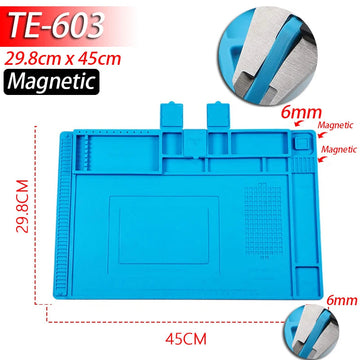 Silicone - Soldeermat - Hittebestendig 932°F - Antistatisch - Magnetisch - Soldeer - Voor Elektronica Reparateurs Apsilon