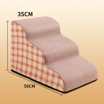 Pet 2/3 Step Dog Stair Cat Pet Ramp Ladder Washable Non Slip Removable Memory Foam Pet Products Ramp for Dog Pet Stairs for Dogs Apsilon