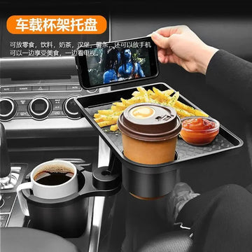 Universeel - Auto Bekerhouder Tray - Dubbele Houder - Verstelbaar - Drinkstandaard - Voor Automobilisten - Model UC001 Apsilon