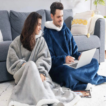 Super Lang - Flanellen Dekbedpyjama - Met Mouwen - Oversized - Winter - Voor Dames en Heren - Model 180cm Apsilon