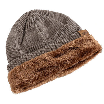 Winter Collectie - Beanie Muts - Slouchy Design - Met Bont Voering - Gebreide - Voor Heren en Dames Apsilon