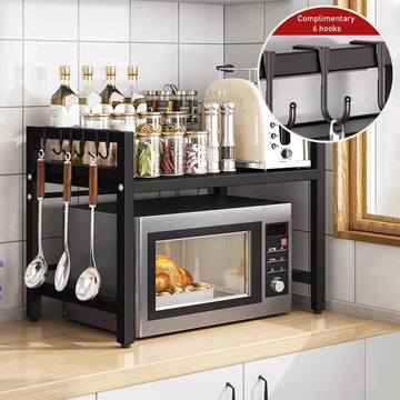 Keuken Serie - Uitbreidbare Microwave Organizer - Vochtdicht en Roestvrij - Efficiënte Opslag - Voor Thuisgebruikers - Model EX64 Apsilon