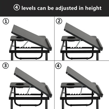 Laptop Serie - Computertafel - Met Ventilator - Opvouwbaar - Verstelbaar - Voor Bed en Bank Apsilon