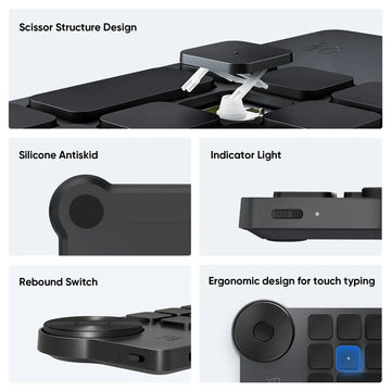 XPPen - Draadloze Afstandsbediening - Aangepaste Sneltoetsen - Bluetooth 5.0 - Grafische Tablet - Voor Ontwerpers - Express Key Apsilon