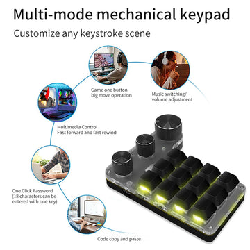 Macro - Toetsenbord - Bluetooth Draadloos - RGB Verlichting - Gaming - Voor Gamers - Hotswap Macropad Apsilon