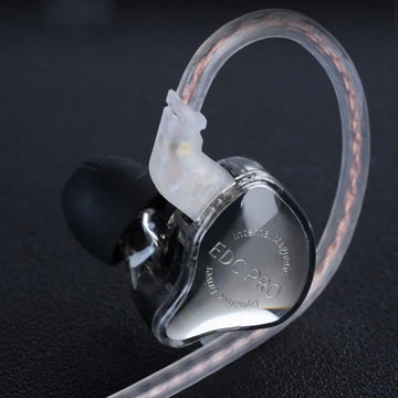 KZ EDC PRO - Oordopjes - Hoge Gevoeligheid - Grote Dynamische - Zilveren Kabel - Voor Audiofielen - Model EDC PRO Apsilon