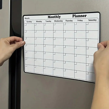 Stijlvol - Magnetische Kalender - Droogwisbaar - Maandelijks - Planner - Voor Keukenliefhebbers Apsilon