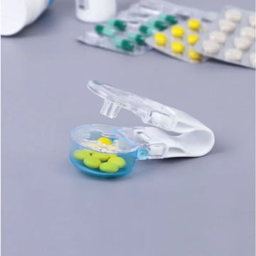 1pc Portable Pill Taker Remover with Medicine Box Household Gadgets, Tablets, Pills Assistance Tool New Design Pill Dispenser Apsilon