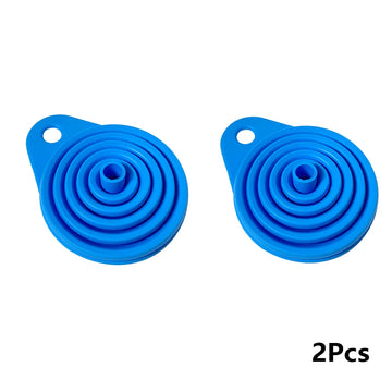 2Pcs Foldable Car Engine Funnel Silicone Liquid Funnel Washer Engine Oil Petrol Change Tools for Motorcycle Car Acesssories Apsilon