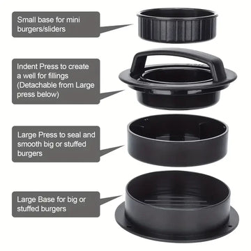 Burger Press Mold & Patty Press Maker -3 in 1 stuffed hamburger patty maker Perfect for Beef,Chicken Patties-Kitchen Press Tool Apsilon