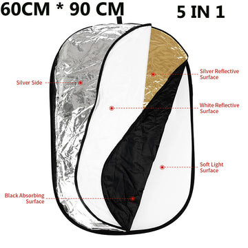 Reflectors Serie - Reflector - 5-in-1 - Opvouwbaar - Fotografie - Voor Fotografen - Model 30cm Apsilon