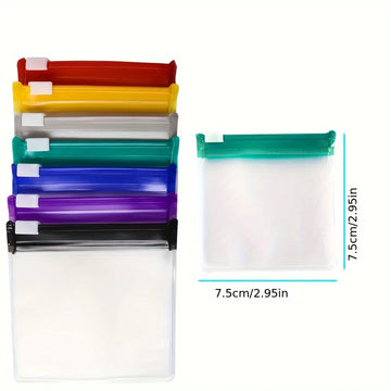 Set van 7 Pillenzakjes - Herbruikbaar en Zelfsluitend - 7 Kleuren - Geneesmiddelen Organizer - Voor Reizigers - Model 7pcs Apsilon