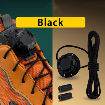 Fashion Swivel Buckle Laces Automatic Shoelace Without ties Kids Adult Sneakers No Tie Shoe laces Shoe accessories 1Pair/2Pair Apsilon