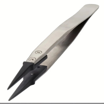 1PCS of ESD anti-static precision tweezers - anti-static tips, heavy-duty metal construction suitable for electronics Apsilon