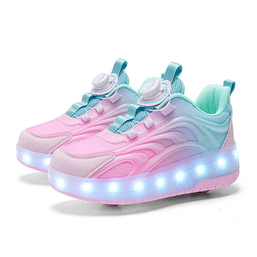 LED Roller Serie - Rollerschaatsen - Lichtgevende Wielen - USB Opladen - Skate - Voor Kinderen - Model Pro Apsilon