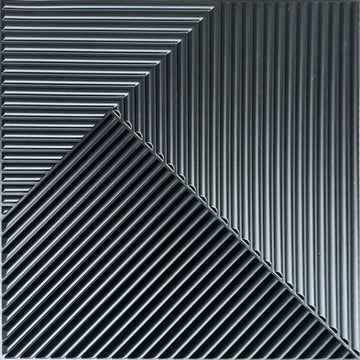 Diamond Serie - 3D Wandpaneel - Diamant Design - Vuurvast - Decoratie - Voor DIY - Model 30x30cm Mat Wit/Zwart Apsilon