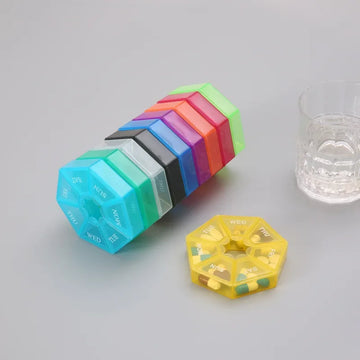 Mini Small Portable Travel Vitamin Pill Box Pills Cases Container Organizer Storage Tablets 7 Days Grids Medicine Fish Oils Apsilon