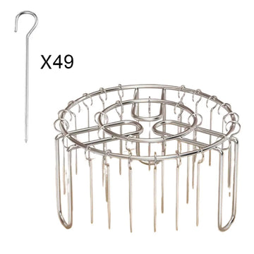 Stainless Steel Vertical Grill Rack Detachable String Grill Vertical Barbecue Skewer Bracket 12/24/49 Skewer Holder Apsilon