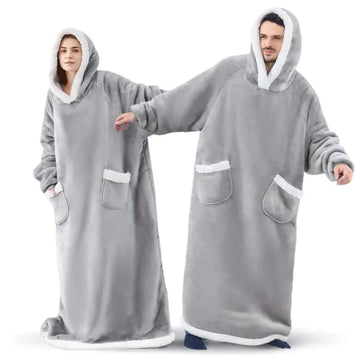 Super Lang - Flanellen Dekbedpyjama - Met Mouwen - Oversized - Winter - Voor Dames en Heren - Model 180cm Apsilon
