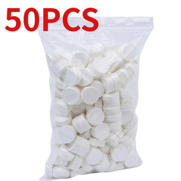 50 Stuks Gecomprimeerde Handdoek - Draagbaar en Mini - Voor Reizen, Kamperen en BBQ - Uitvouwbaar in Water Apsilon