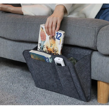 Storage Hang Bag Felt Dormitory Bed Sofa Bedroom Carpet Store Content For CD Magazines, Stationery Pad Mobile Phones Sundries Apsilon