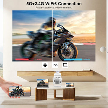 ThundeaL Beamer 4K Volledig HD Android WiFi Thuisbioscoop Voor Thuisgebruik TD80W Apsilon