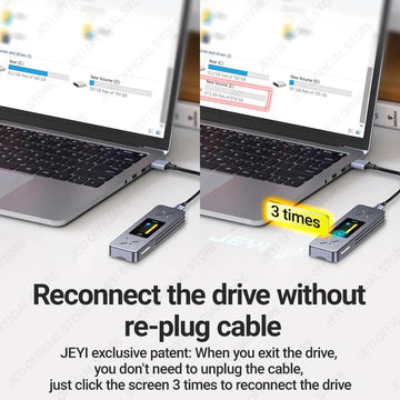 JEYI i9X - Slimme SSD Behuizing - USB 3.2 Gen 2 10Gbps - Visueel Display - Externe Adapter - Voor Geavanceerde Gebruikers - Model i9X Apsilon