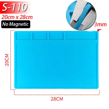 Silicone - Soldeermat - Hittebestendig 932°F - Antistatisch - Magnetisch - Soldeer - Voor Elektronica Reparateurs Apsilon