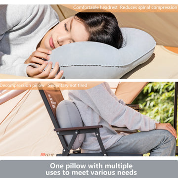 BISINNA Camping Inflatable Pillow Portable Ultralight Travel Hiking Air Sleeping Pillow for Neck and Lumbar Support Apsilon