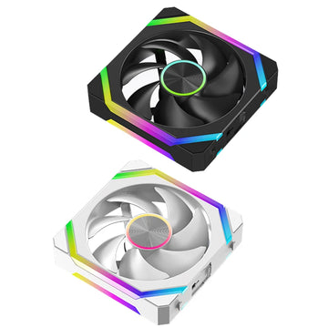 JUMPEAK HS120 Halo ARGB Cooling Fan 360mm 240mm Modular Stackable Splicing 120mm RGB Fans Kit For Gaming PC Case Water Cooler Apsilon