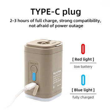 Electric Air Pump Portable Wireless Air Compressor Inflator/Deflator Pumps for Inflatable Cushions Air Beds Boat Swimming Ring Apsilon
