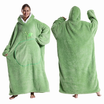 Winter Dikke Sherpa Hoodie Dekbed met Mouwen Oversized Super Zacht Warme Pluche voor Volwassenen Vrouwen en Mannen Model 140cm Apsilon