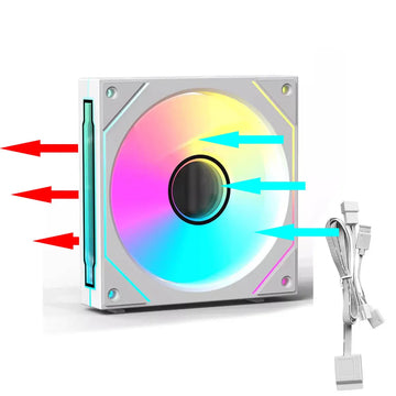 JUMPEAK MX120 240mm 360mm Modular Stackable Splicing PC 120mm Case Cooling Fan ARGB Infinite Mirror For Computer Water Cooler Apsilon