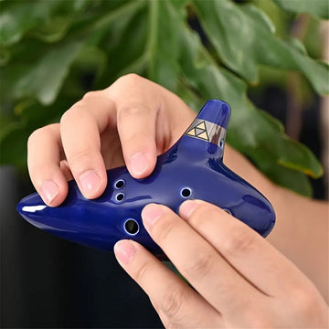 Miwayer - Ocarina - 12-Toons Alto C Systeem - Hoogwaardig Keramisch Materiaal - Muziekinstrument - Voor Muzikanten - Blauw Apsilon
