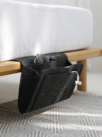 Storage Hang Bag Felt Dormitory Bed Sofa Bedroom Carpet Store Content For CD Magazines, Stationery Pad Mobile Phones Sundries Apsilon
