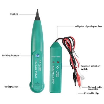 MS6812 Cable Tracker Tester Professional Line LAN Detector UTP STP Telephone Wire Tracer Breakpoint Location Diagnose Tone Apsilon