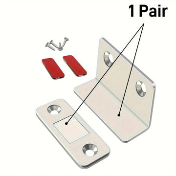 Magnetische Serie - Deursluiting - Onzichtbaar - Zonder Boring - Magnetisch - Voor Kasten en Schuifdeuren - 2 Stuks Apsilon