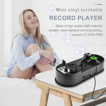 Ezcap - Platenspeler - Vinyl Naar MP3 - Ingebouwde Speaker - Converter - Voor Muziek Liefhebbers - Ezcap613 Apsilon