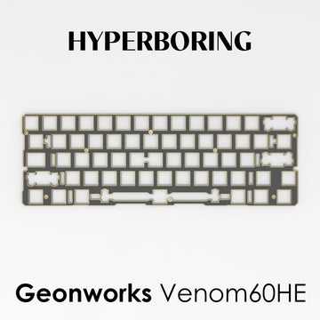 Geonworks Venom 60HE Keyboard Plate 6.25u 7u in FR4 Aluminium CF Sound Foam Pack Apsilon